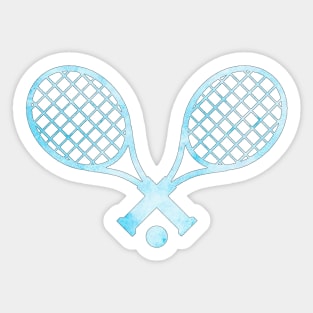 Tennis Racket Light Blue Sticker